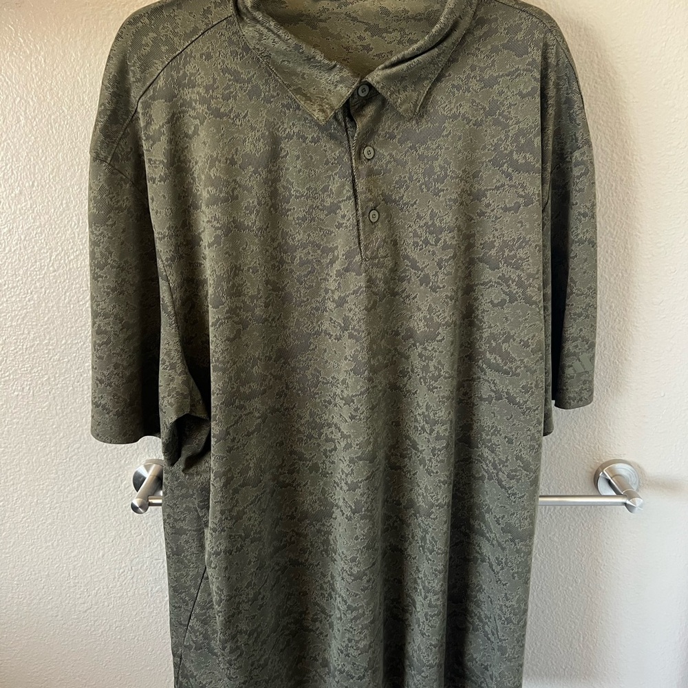 Adidas Green Polo Shirt Lightweight Knit